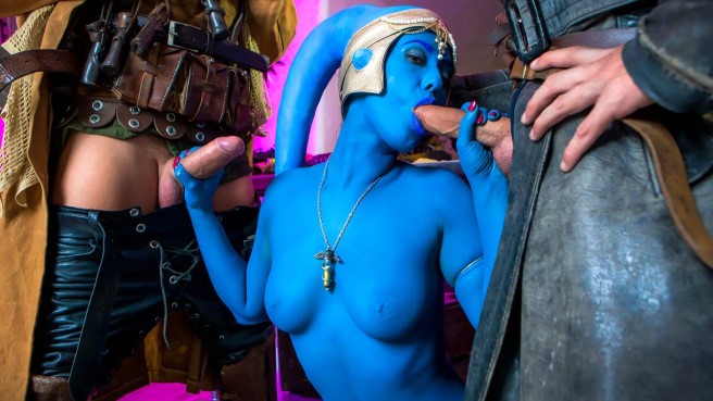 Хан Соло жарит инопланетянку в синюю вагину